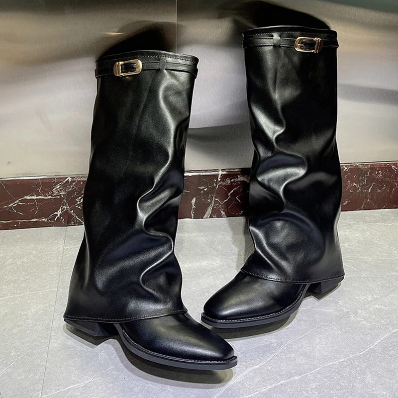 Knee High Women's Boots High Heels Designer Shoes Fashion Chunky Winter High Boots 2025 New Casual Goth Mujer De Chelses Boots 
Knee High Women's Boots High Heels Designer Shoes Fashion Chunky Winter High Boots 2025 New Casual Goth Mujer De Chelses Boots