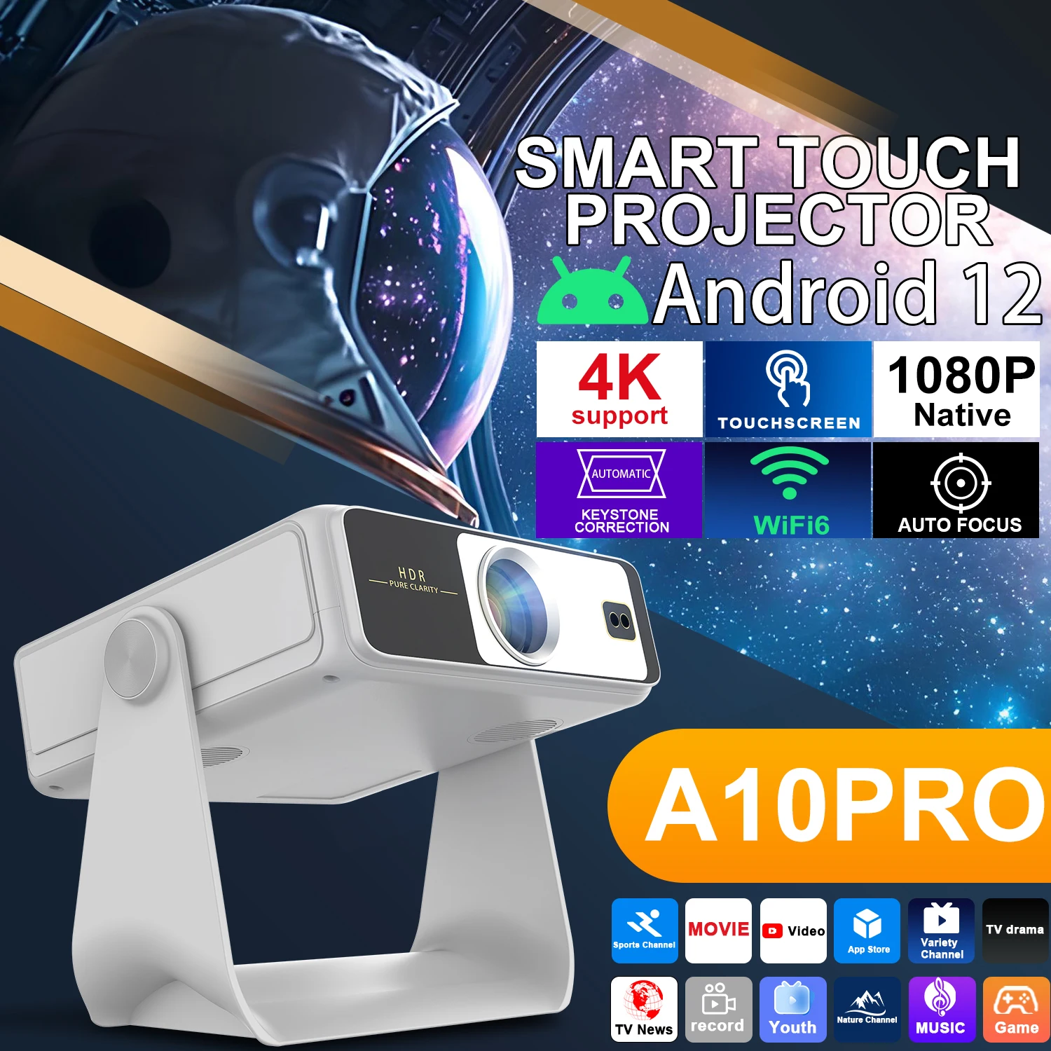 Office Presentation & Archery Projector 4K Projection Auto Adjust Image Dual Scene Application
Office Presentation & Archery Projector 4K Projection Auto Adjust Image Dual Scene Application