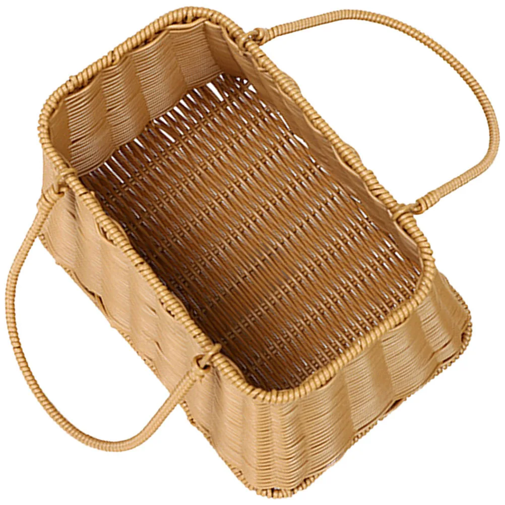 Handheld Grocery Basket Portable Woven Picnic Basket Multi-Function Storage Container For Fruit Vegetables Bread Gifts Household
Handheld Grocery Basket Portable Woven Picnic Basket Multi-Function Storage Container For Fruit Vegetables Bread Gifts Household