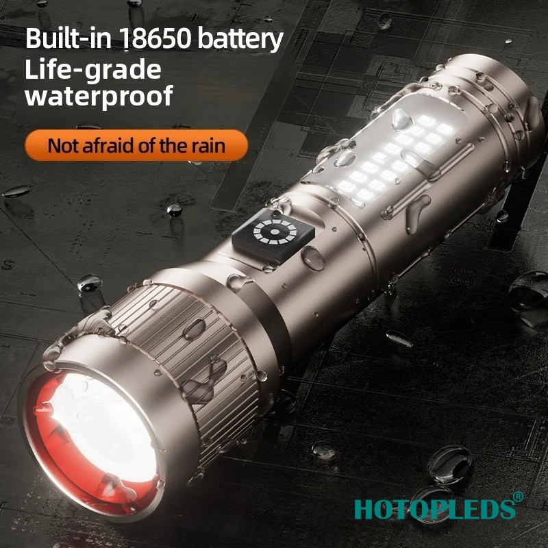 New outdoor flashlight charging portable side light emergency light long battery life telescopic zoom flashlight strong light
New outdoor flashlight charging portable side light emergency light long battery life telescopic zoom flashlight strong light