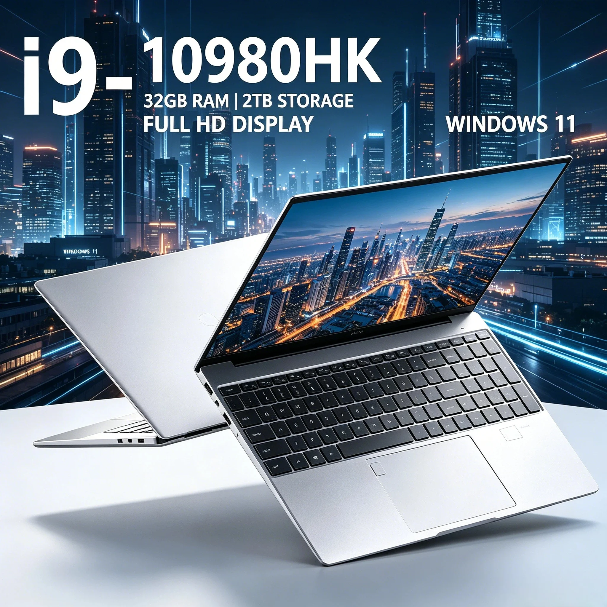 15.6 Inch Laptop Intel Core i9 10980HK Windows 11 Pro 32GB DDR4 M.2 2TB SSD Ultrabook Computer Fingerprint Unlock WIFI Plus
15.6 Inch Laptop Intel Core i9 10980HK Windows 11 Pro 32GB DDR4 M.2 2TB SSD Ultrabook Computer Fingerprint Unlock WIFI Plus