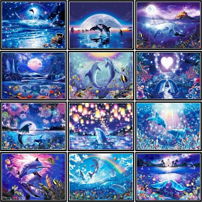 GATYZTORY Painting By Number Dolphin Drawing On Canvas Wall Art Hand Painted Diy Picture By Numbers Animals Home Decoration
GATYZTORY Painting By Number Dolphin Drawing On Canvas Wall Art Hand Painted Diy Picture By Numbers Animals Home Decoration