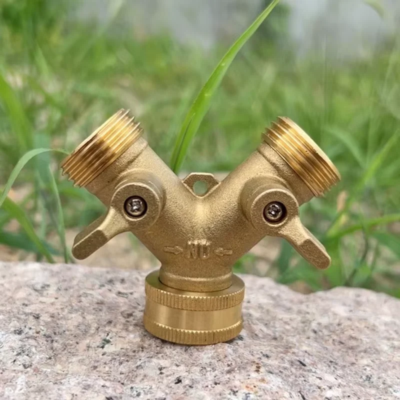 Faucet water divider Y-shaped three-way garden tool copper joint copper 3/4 garden hose splitter joint
Faucet water divider Y-shaped three-way garden tool copper joint copper 3/4 garden hose splitter joint