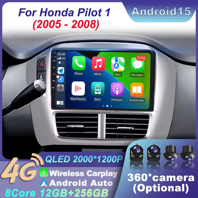 Автомобильный мультимедийный Wi-Fi BT-плеер для Honda Pilot 1, 2005-2008, беспроводной BT CarPlay, Android 15, сенсорный экран, 2K, навигация, стерео
Автомобильный мультимедийный Wi-Fi BT-плеер для Honda Pilot 1, 2005-2008, беспроводной BT CarPlay, Android 15, сенсорный экран, 2K, навигация, стерео