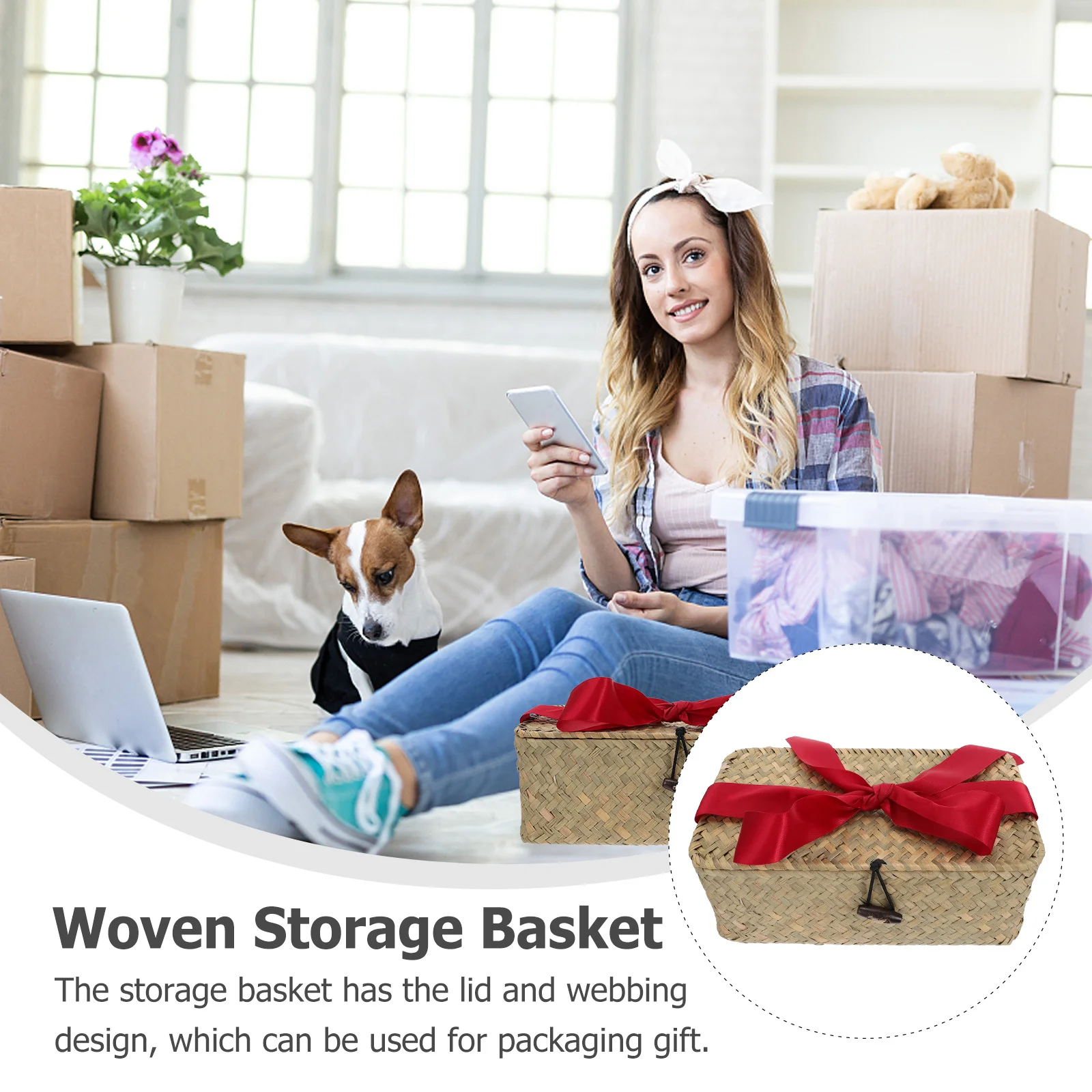 1pc Grass Woven Storage Basket With Lid Natural Rectangular Desktop Organizing Box For Home Hotel Finishing Case
1pc Grass Woven Storage Basket With Lid Natural Rectangular Desktop Organizing Box For Home Hotel Finishing Case