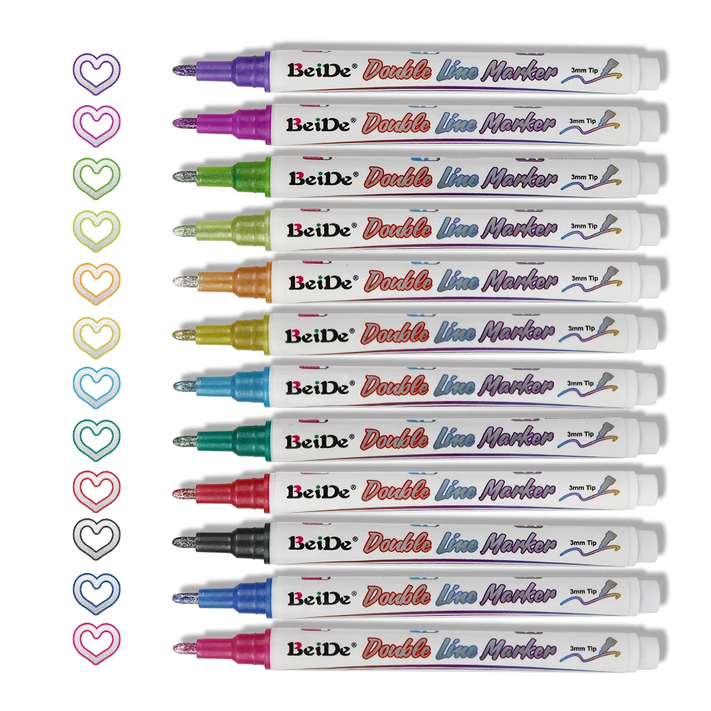 12 Colors Double Line Outline Art Marker Pen Magic Glitter Drawing Pens for DIY Graffiti Highlighter Scrapbook Card
12 Colors Double Line Outline Art Marker Pen Magic Glitter Drawing Pens for DIY Graffiti Highlighter Scrapbook Card