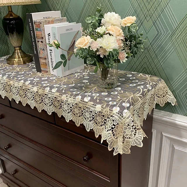 New Table Cloth Rectangle Europe Coffee Embroidered Lace Tv Cabinet Shopbox Table Cover Tablecloth Fabric Long Strip Dust Cover
New Table Cloth Rectangle Europe Coffee Embroidered Lace Tv Cabinet Shopbox Table Cover Tablecloth Fabric Long Strip Dust Cover
