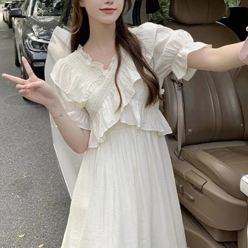 2025Best-Selling New Type Women's Summer Design French Sweet Girlish Style Gentle Apricot Dress Ruffle Collar Skirt
2025Best-Selling New Type Women's Summer Design French Sweet Girlish Style Gentle Apricot Dress Ruffle Collar Skirt