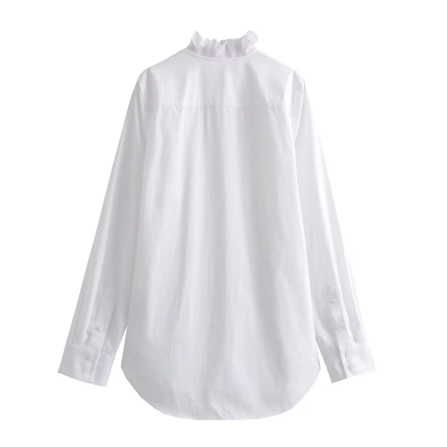 ZAB Faionable Layered Decoration Collar irt Women's Street Sle Long Sve Pure Color Polyester Fiber Autumn New Arrival
ZAB Faionable Layered Decoration Collar irt Women's Street Sle Long Sve Pure Color Polyester Fiber Autumn New Arrival
