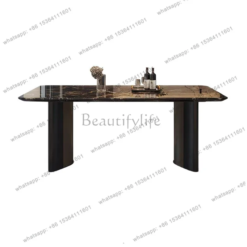 Dining table light luxury high-end marble home modern simple living room dining table
Dining table light luxury high-end marble home modern simple living room dining table