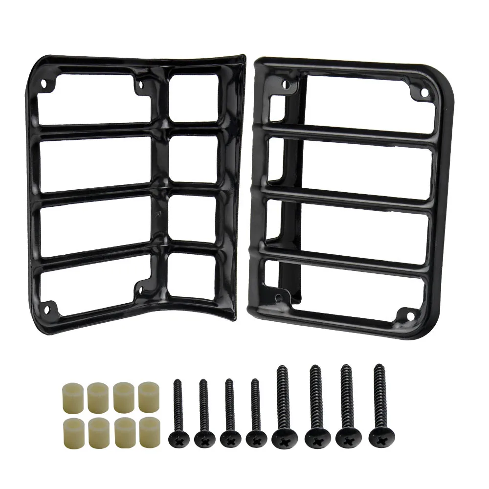 Защитные чехлы заднего фонаря для Jeep JK Wrangler 2007-2018, черный стальной комплект
Защитные чехлы заднего фонаря для Jeep JK Wrangler 2007-2018, черный стальной комплект