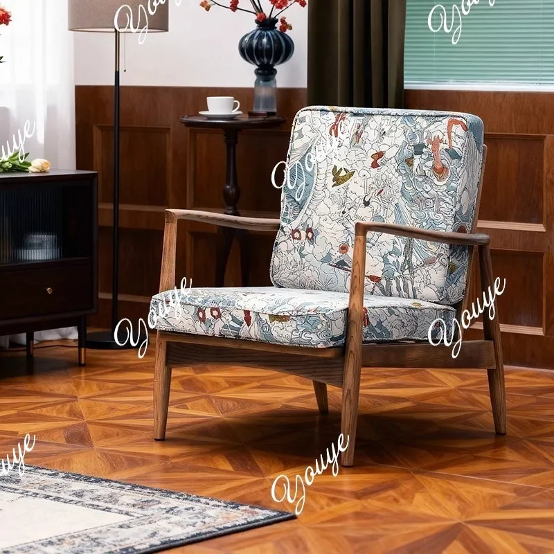 XM French Light Luxury Solid Wood Single Sofa Chair Printed Fabric Villa Living Room Bedroom Balcony Household Sofa Chair
XM French Light Luxury Solid Wood Single Sofa Chair Printed Fabric Villa Living Room Bedroom Balcony Household Sofa Chair