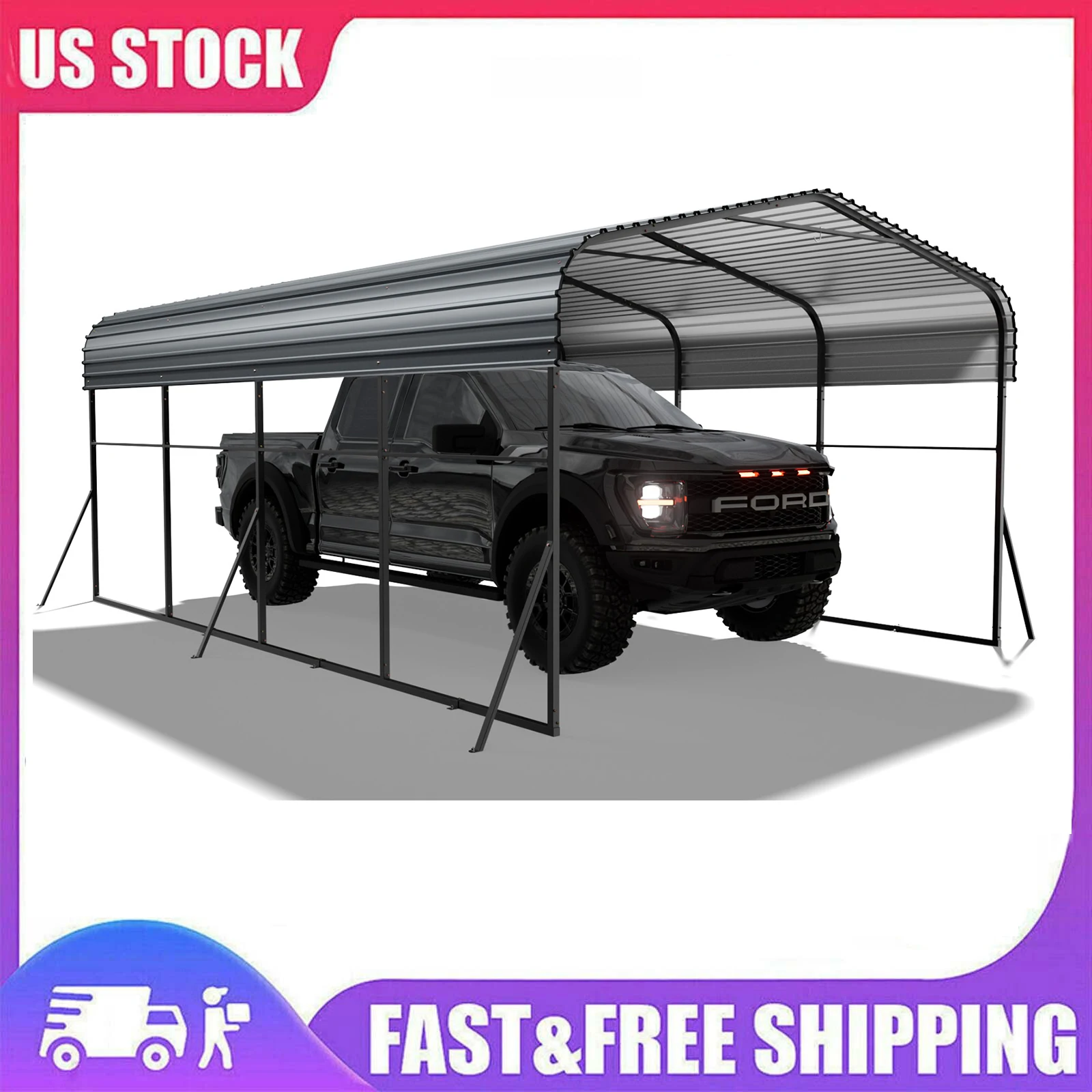 12' x 20ft Metal Carport Carports with Enhanced Base Heavy Duty Garage Outdoor Galvanized Car Shelter for Car Boats and Truck
12' x 20ft Metal Carport Carports with Enhanced Base Heavy Duty Garage Outdoor Galvanized Car Shelter for Car Boats and Truck