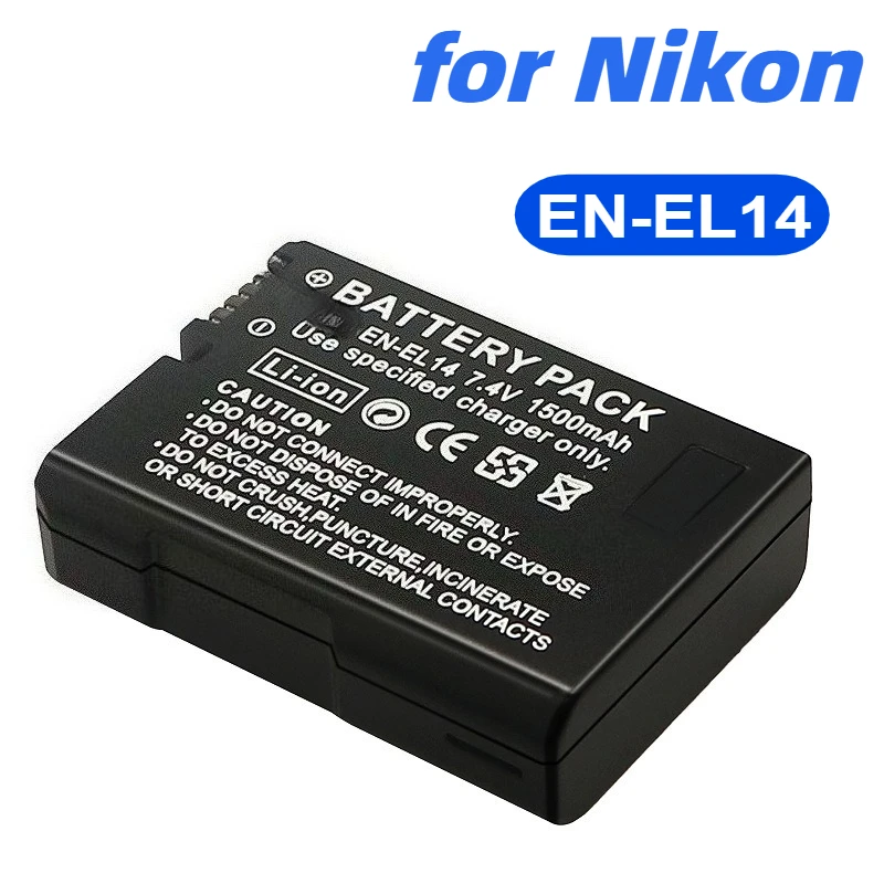 EN-EL14 EN-EL14a Battery & Charger for Nikon D3100 D3200 D3300 D3400 D3500 D5100 D5200 D5300 D5500 D5600 DF
EN-EL14 EN-EL14a Battery & Charger for Nikon D3100 D3200 D3300 D3400 D3500 D5100 D5200 D5300 D5500 D5600 DF