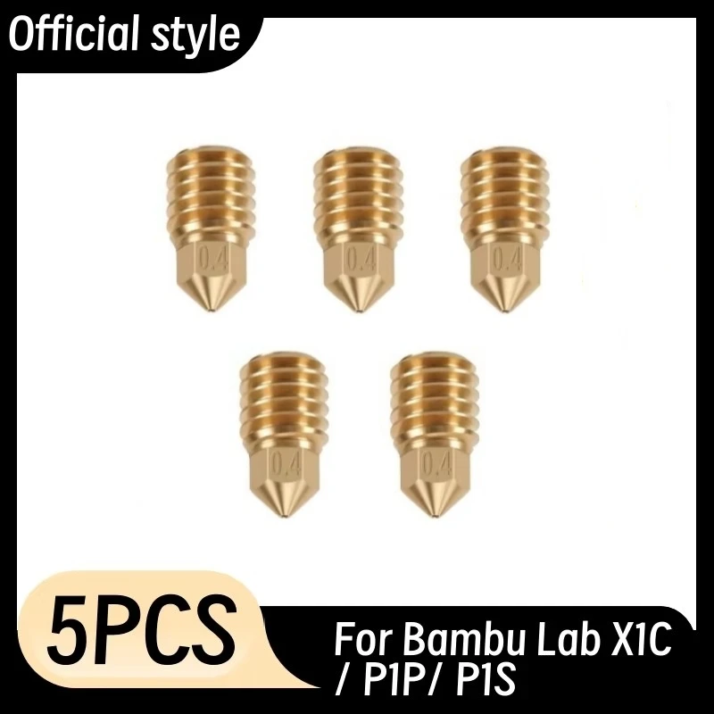 5PCS 3D Printer Nozzle For Bambu Lab X1C/ P1P/ P1S, Upgraded High Temperature Wear Resistant 3D Printer Accessory Nozzles Kit
5PCS 3D Printer Nozzle For Bambu Lab X1C/ P1P/ P1S, Upgraded High Temperature Wear Resistant 3D Printer Accessory Nozzles Kit