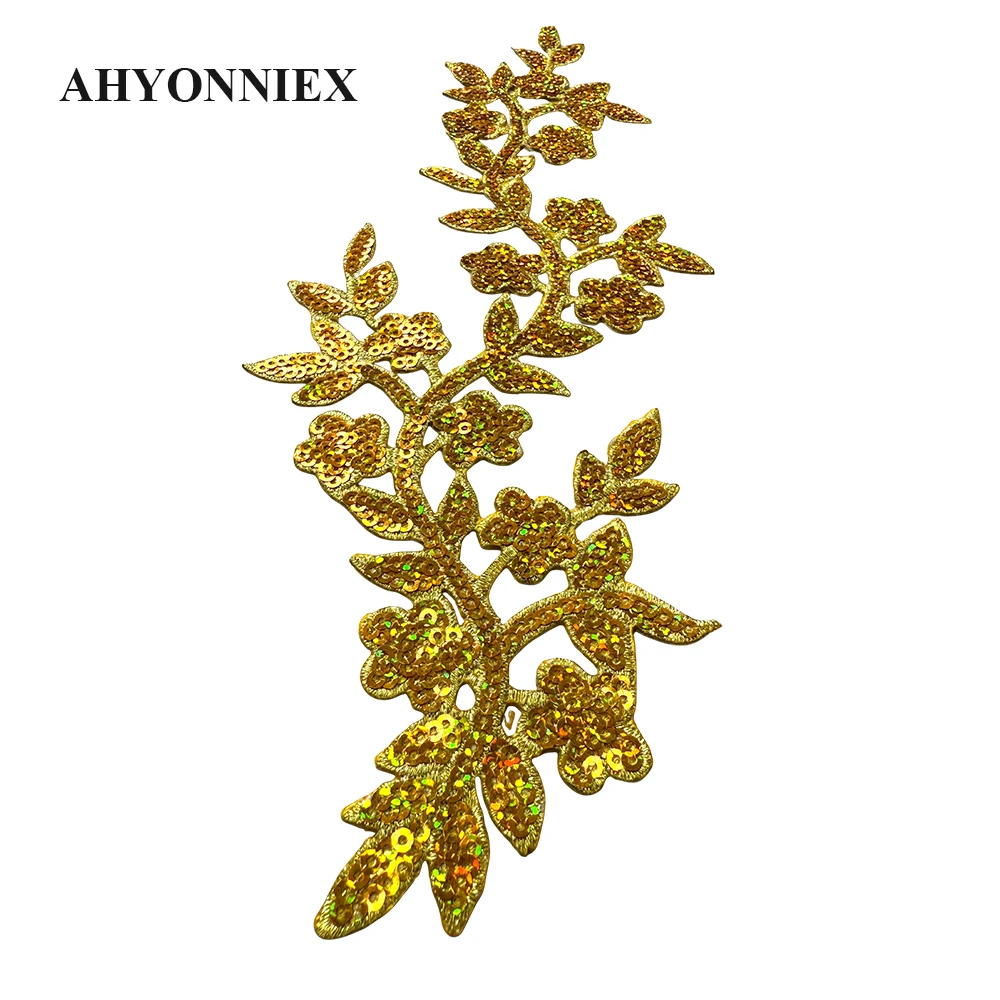 10.5 X 26CM Golden Sequins Flower Shape Patch Cute Iron On Patch for Costume Clothing Jeans Jackets Boots Decoration
10.5 X 26CM Golden Sequins Flower Shape Patch Cute Iron On Patch for Costume Clothing Jeans Jackets Boots Decoration
