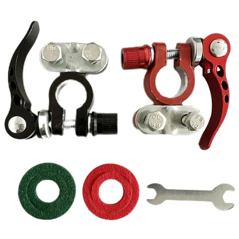 Клеммные разъемы автомобильного аккумулятора, быстроразъемные верхние разъемы для стойки, сверхмощный зажим, зажим, клеммная головка для каравана, лодки
Клеммные разъемы автомобильного аккумулятора, быстроразъемные верхние разъемы для стойки, сверхмощный зажим, зажим, клеммная головка для каравана, лодки