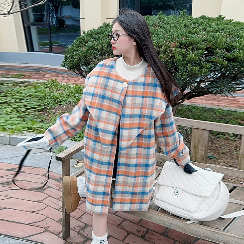 Autumn Winter Girls Jacket Plush Plaid Trench Coat Large Turn Down Collar Outerwear Fashion Woolen Long Children Clothes TR388
Autumn Winter Girls Jacket Plush Plaid Trench Coat Large Turn Down Collar Outerwear Fashion Woolen Long Children Clothes TR388