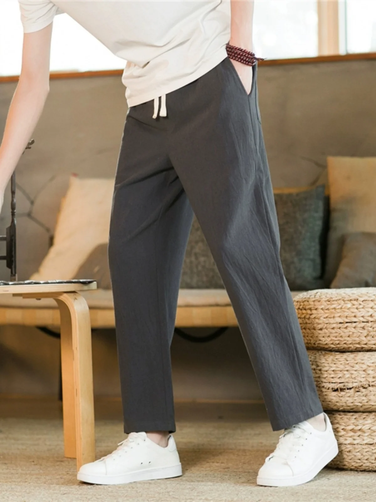 Cotton Linen Men's Loose Straight Leg Casual Pants Summer Thin Style Youthful Vitality Long Trousers Classic Color
Cotton Linen Men's Loose Straight Leg Casual Pants Summer Thin Style Youthful Vitality Long Trousers Classic Color