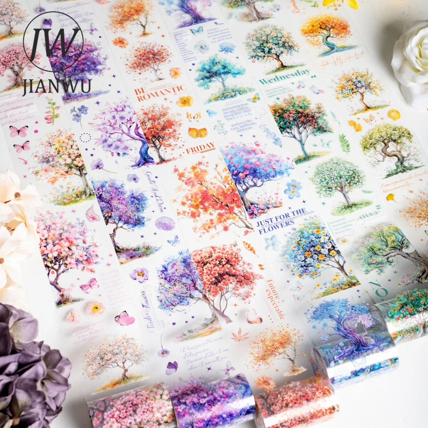 JIANWU 60mm*200cm Forest of Blossom Series Vintage Tree Flower Landscape Material Collage PET Tape Creative Journal Stationery
JIANWU 60mm*200cm Forest of Blossom Series Vintage Tree Flower Landscape Material Collage PET Tape Creative Journal Stationery