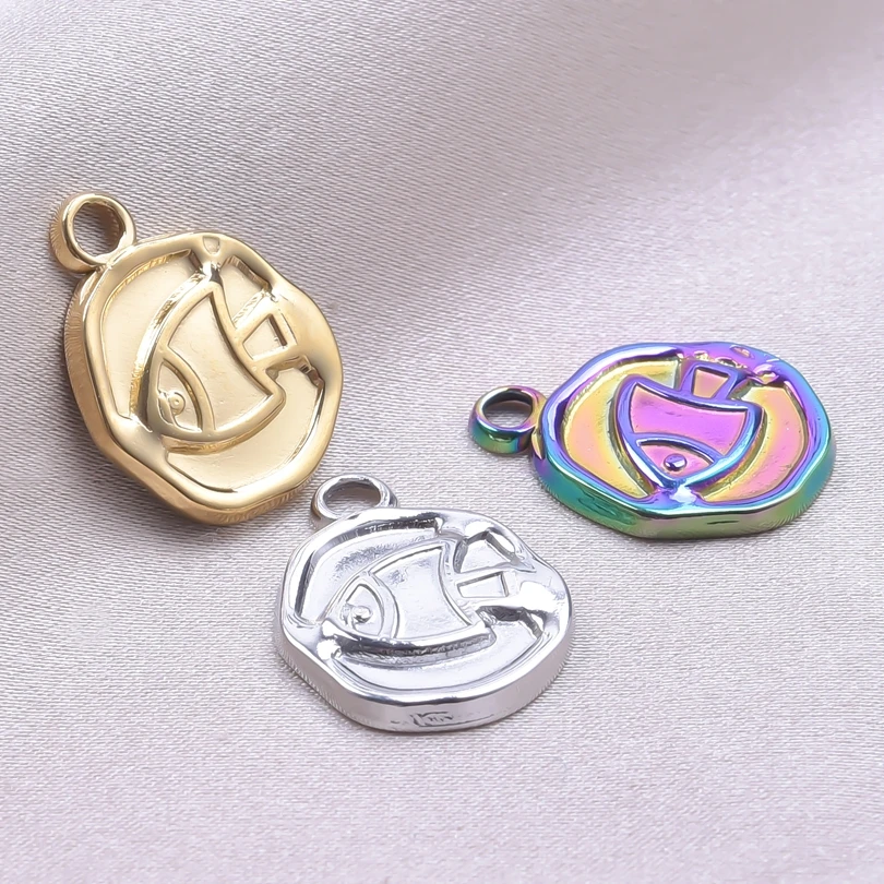 Geometric Fish Pattern Pendant Rainbow Charm Trendy Stainless Steel DIY Bracelets Dangle Charm for Jewelry Making Materials
Geometric Fish Pattern Pendant Rainbow Charm Trendy Stainless Steel DIY Bracelets Dangle Charm for Jewelry Making Materials