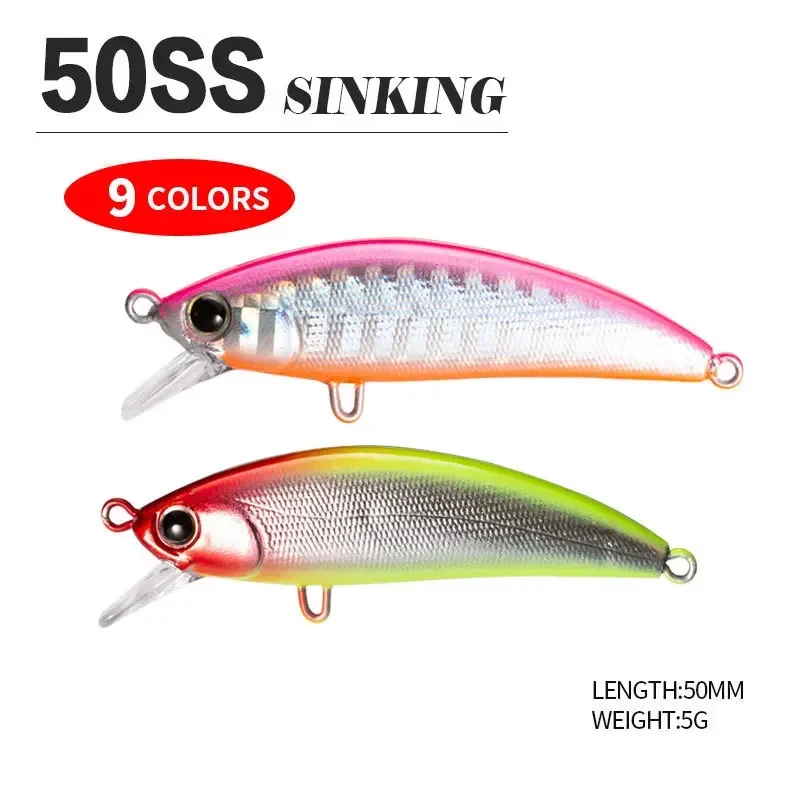 Minnow Sinking Fishing Lure 50mm 5g Trout Artificial Hard Baits Jerkbait Long Casting Stream Tackle Jerkbait Stream Trout Bass
Minnow Sinking Fishing Lure 50mm 5g Trout Artificial Hard Baits Jerkbait Long Casting Stream Tackle Jerkbait Stream Trout Bass