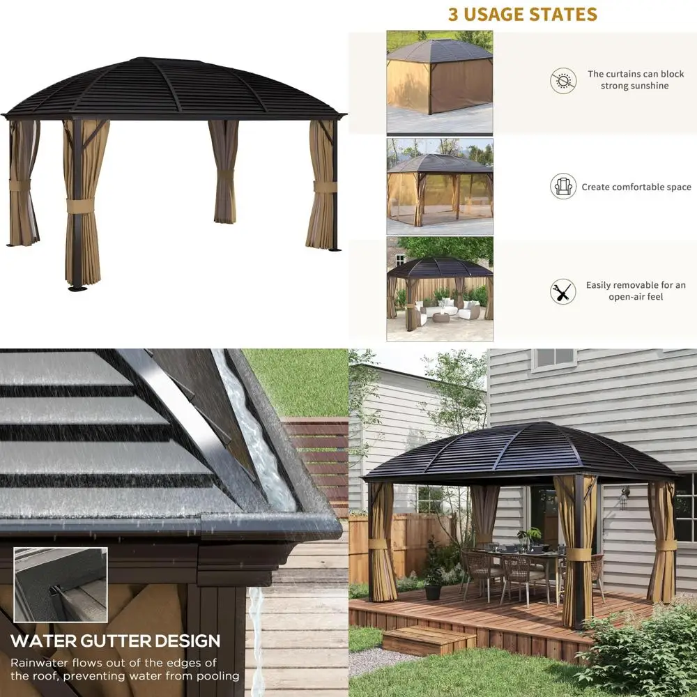 Aluminum Outdoor Pavilion with 10' x 14' Galvanized Steel Roof and Top Hook, Netting Included
Aluminum Outdoor Pavilion with 10' x 14' Galvanized Steel Roof and Top Hook, Netting Included