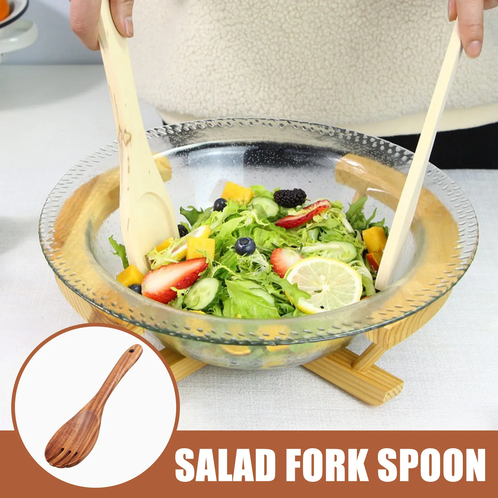 Salad Fork Wooden Long Handle Serving Utensil for Mixing and Serving Salad Kitchen Tools Set of 2 Kitchen Cookware
Salad Fork Wooden Long Handle Serving Utensil for Mixing and Serving Salad Kitchen Tools Set of 2 Kitchen Cookware