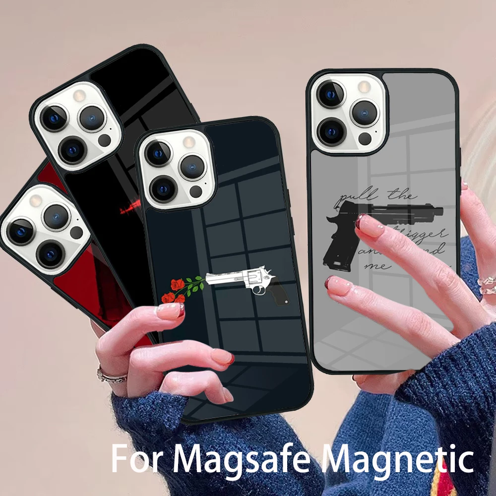 Gun Aesthetic Phone Case Magesafe Magnetic Wireless Charge Cover For IPhone 16 11 12 13 14 15 Pro Max Plus Mini
Gun Aesthetic Phone Case Magesafe Magnetic Wireless Charge Cover For IPhone 16 11 12 13 14 15 Pro Max Plus Mini
