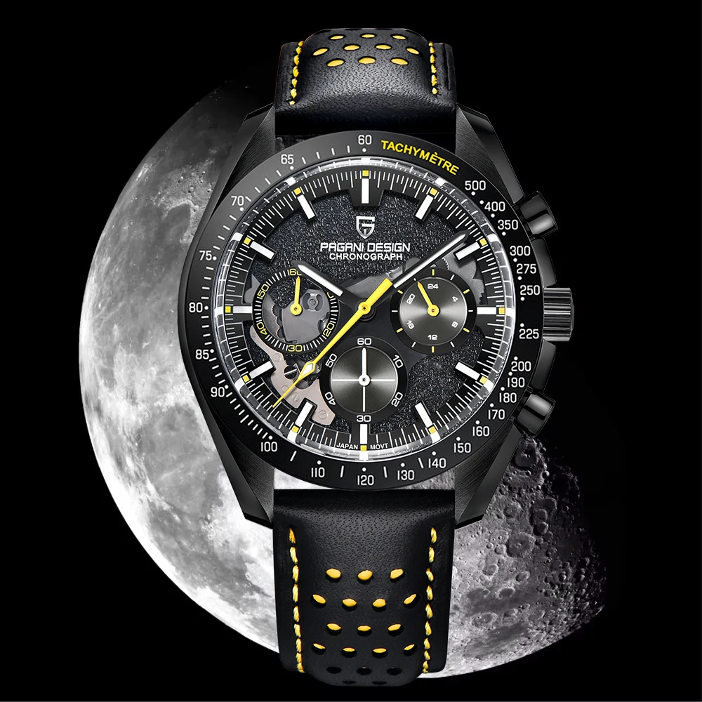 PAGANI DESIGN Moon Мужские часы Кварцевые часы для мужчин Спортивный хронограф Водонепроницаемый скелет AR Сапфировое стекло relógio masculino
PAGANI DESIGN Moon Мужские часы Кварцевые часы для мужчин Спортивный хронограф Водонепроницаемый скелет AR Сапфировое стекло relógio masculino