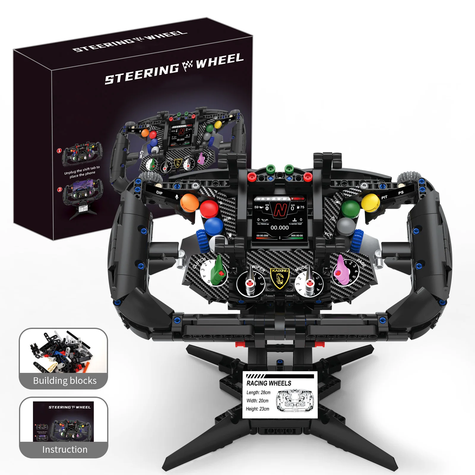 867 PCS Sports Car Steering Wheel Building Blocks Desktop Toy Ornament Model Building Toy Educational Toy Boy's Birthday Gift
867 PCS Sports Car Steering Wheel Building Blocks Desktop Toy Ornament Model Building Toy Educational Toy Boy's Birthday Gift