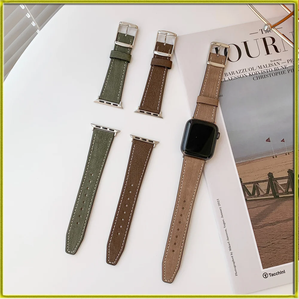 Совершенно новый ремешок для часов Apple Watch iwatch 1/2/3/4/5/6/7, осень-зима, мужской и женский кожаный ремешок Apple для iwatch 7654321
Совершенно новый ремешок для часов Apple Watch iwatch 1/2/3/4/5/6/7, осень-зима, мужской и женский кожаный ремешок Apple для iwatch 7654321