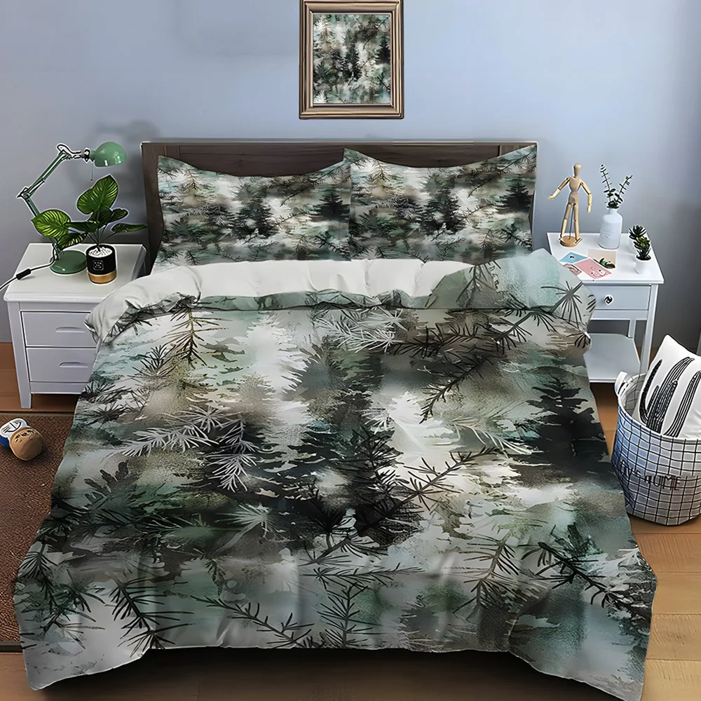 Abstract painting of pine needles and forest Bedding Set for Kids Luxury Gift 3pcs Digital Print Comforter Set Soft Comfortable
Abstract painting of pine needles and forest Bedding Set for Kids Luxury Gift 3pcs Digital Print Comforter Set Soft Comfortable