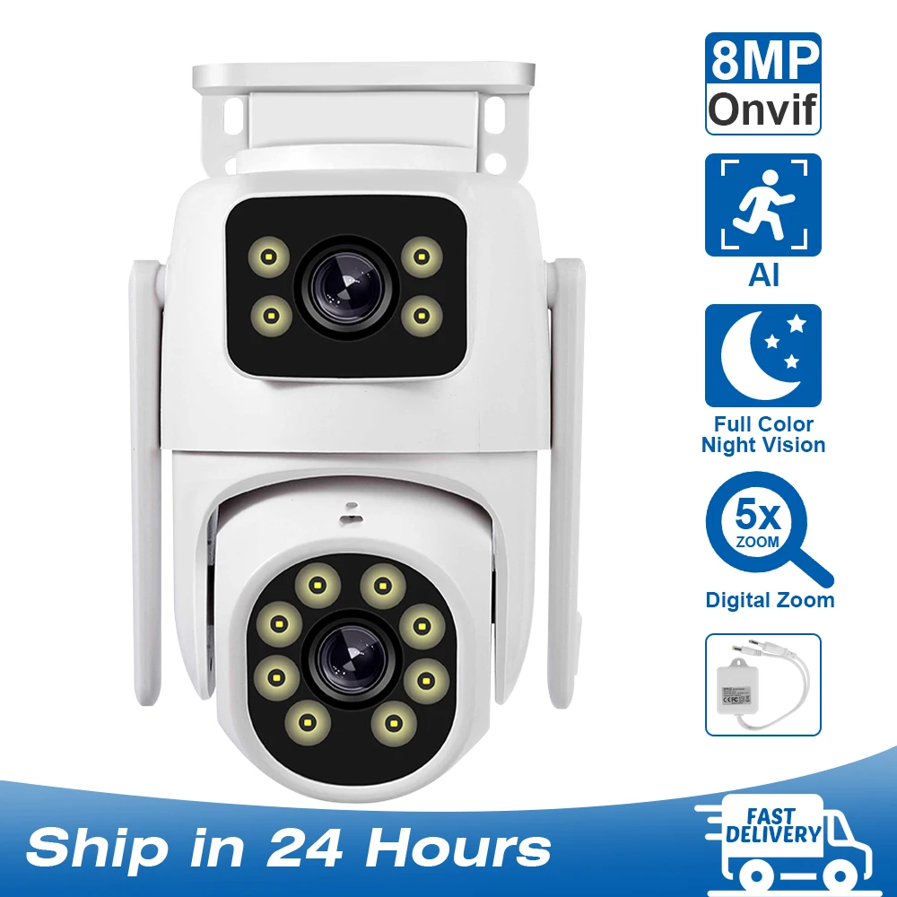 BELIA Outdoor Wireless Security IP Camera 4K 8MP HD Dual Lens External Wifi PTZ Camera Auto Tracking Surveillance Camera iCsee
BELIA Outdoor Wireless Security IP Camera 4K 8MP HD Dual Lens External Wifi PTZ Camera Auto Tracking Surveillance Camera iCsee