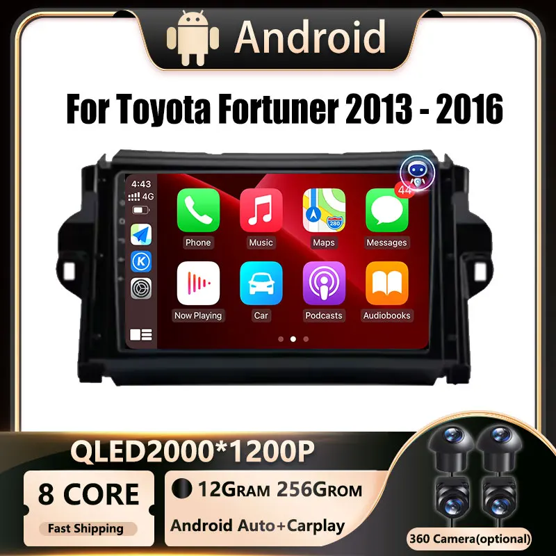 Android OS Carplay Auto for Toyota Fortuner 2013 - 2016 Car Radio Navigation GPS Multimedia Video Player DSP 5G WIFI 2 din
Android OS Carplay Auto for Toyota Fortuner 2013 - 2016 Car Radio Navigation GPS Multimedia Video Player DSP 5G WIFI 2 din