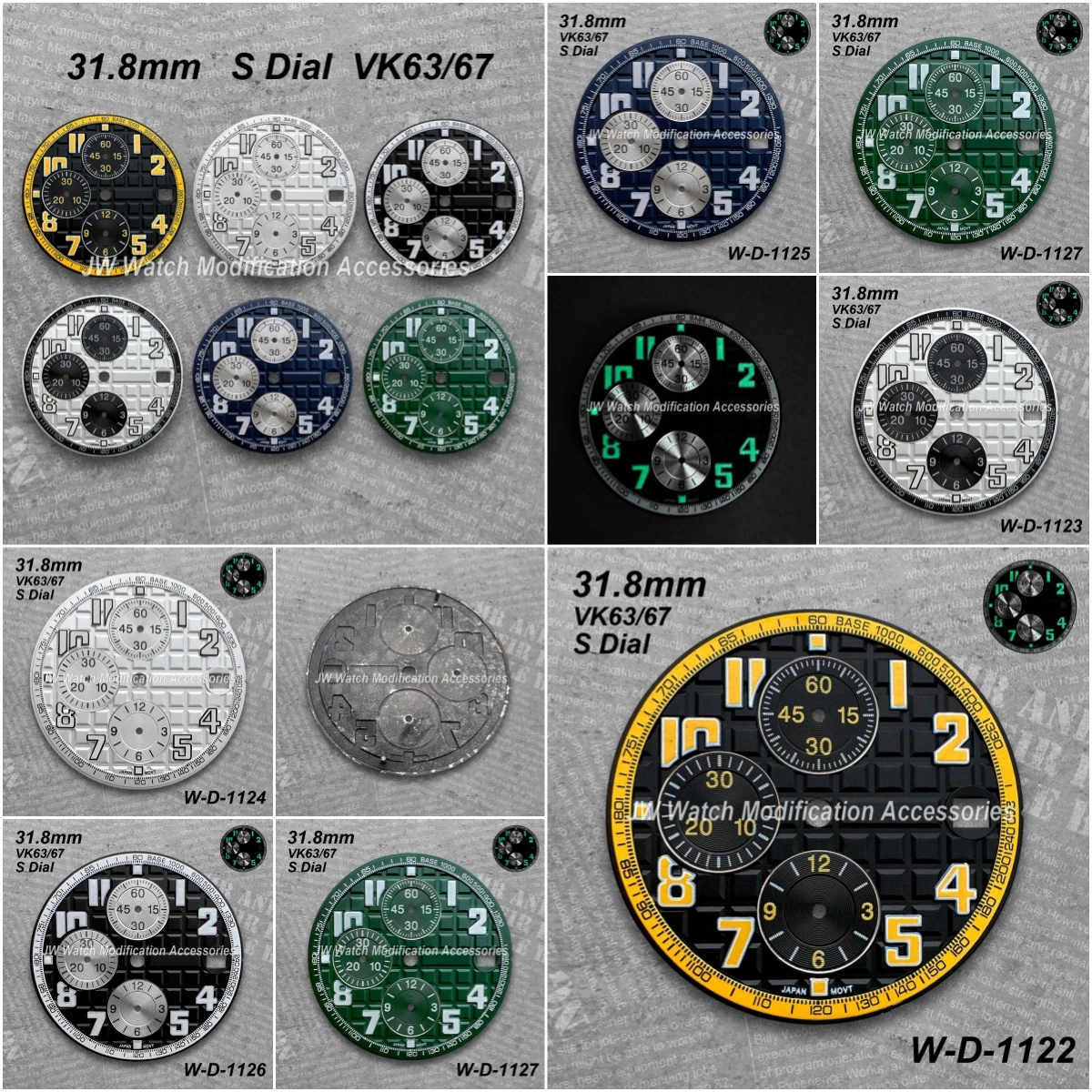 31.8mm Oak S Logo Dial Suitable For VK63/67 Quartz Movement Green Luminous Panda High Quality Watch Modification Accessories
31.8mm Oak S Logo Dial Suitable For VK63/67 Quartz Movement Green Luminous Panda High Quality Watch Modification Accessories