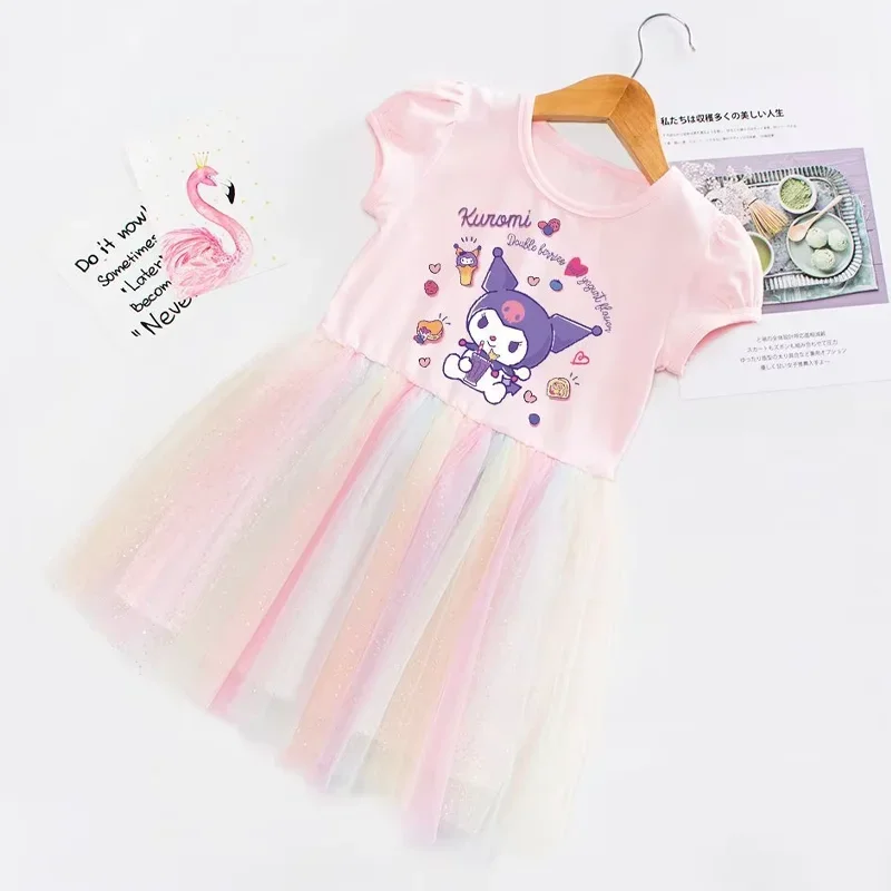 Kuromi New Sweet Dress Girl Kawaii Cartoon Summer Princess Dress Kid Baby Flying Sleeve Skirt Fashion Cute Clothes Birthday Gift
Kuromi New Sweet Dress Girl Kawaii Cartoon Summer Princess Dress Kid Baby Flying Sleeve Skirt Fashion Cute Clothes Birthday Gift