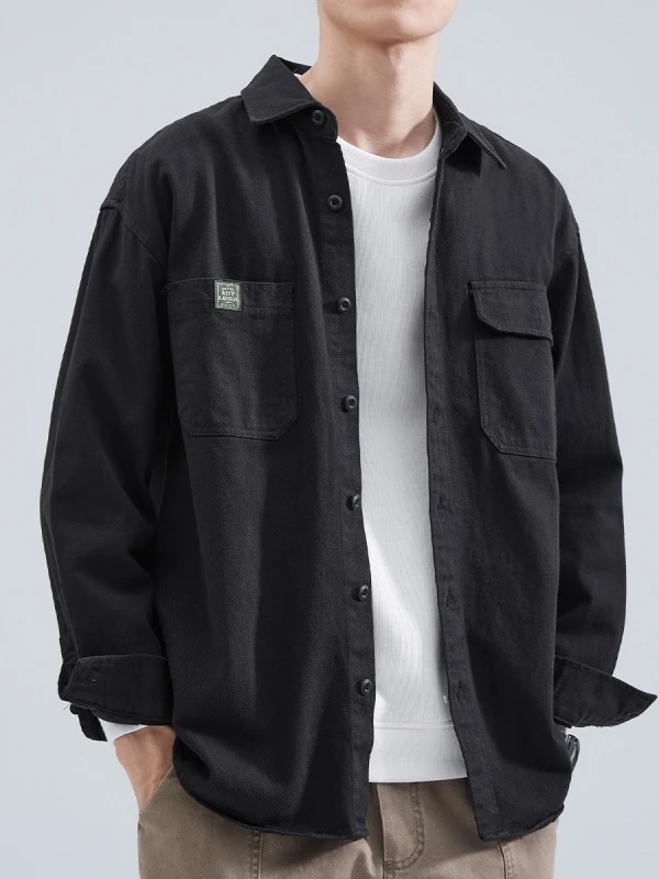 Loose Fit Pure Cotton Long Sleeve Casual Shirt Vintage Retro Workwear Style Button up Classic Collar Men's Spring Autumn Top
Loose Fit Pure Cotton Long Sleeve Casual Shirt Vintage Retro Workwear Style Button up Classic Collar Men's Spring Autumn Top