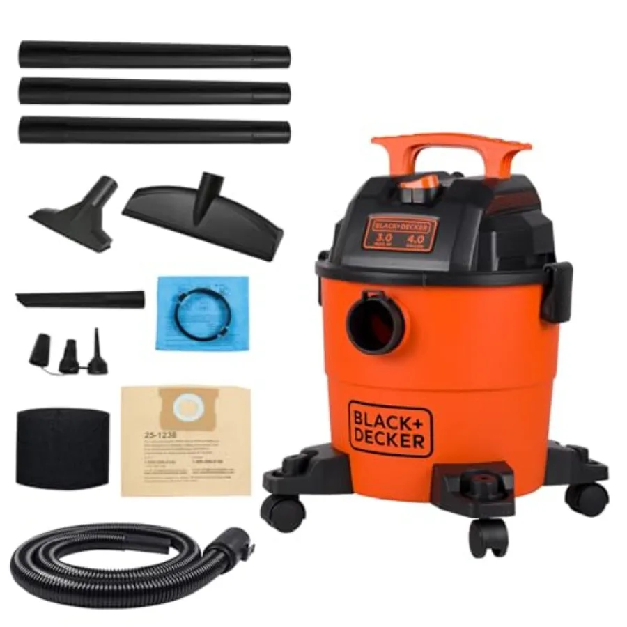 Shop Vacuum Wet and Dry 4 Gallon 3-in-1 Portable Shop Vac with Accessories Workshop Garage Home and Car Vacuum Cleaner 3 HP BDX
Shop Vacuum Wet and Dry 4 Gallon 3-in-1 Portable Shop Vac with Accessories Workshop Garage Home and Car Vacuum Cleaner 3 HP BDX