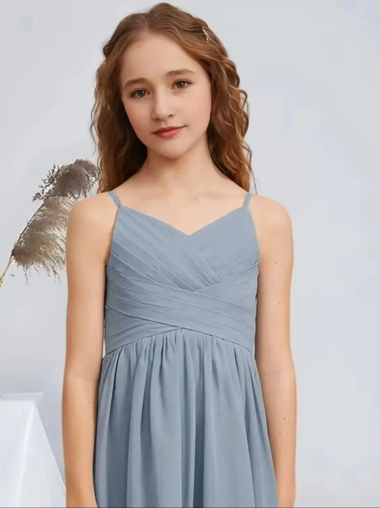 VDP Kids A-Line V-Neck Floor-Length Chiffon Junior Bridesmaid Dresses Dusty Blue Stunning Flower Girl Dresses Party Wedding Kids
VDP Kids A-Line V-Neck Floor-Length Chiffon Junior Bridesmaid Dresses Dusty Blue Stunning Flower Girl Dresses Party Wedding Kids