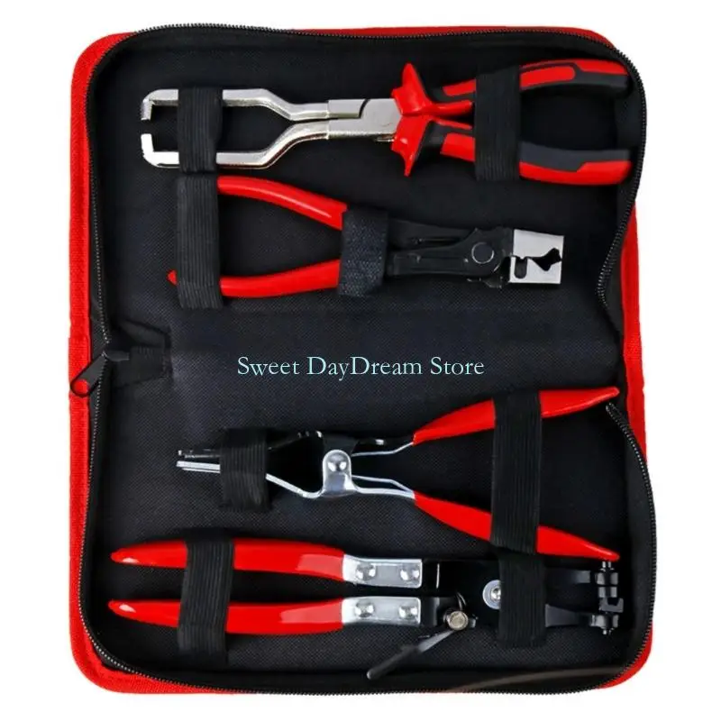 Y88C 4PCS Hose Clamp Pliers With Storage Case For Auto Repair Shops Practical Ergonomic Handle Pneumatic Tool
Y88C 4PCS Hose Clamp Pliers With Storage Case For Auto Repair Shops Practical Ergonomic Handle Pneumatic Tool