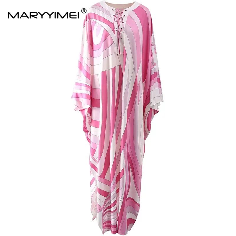 MARYYIMEI Summer Women's Dress Flying sleeve Loose Waist Round Neck Lace-UP Comfortable Temperament Ball Gown Dresses
MARYYIMEI Summer Women's Dress Flying sleeve Loose Waist Round Neck Lace-UP Comfortable Temperament Ball Gown Dresses