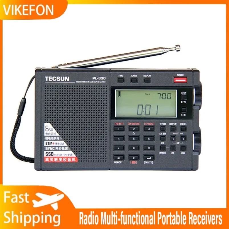VIKEFON Original PL-330 Radio Receiver FM/MW/SW/LW all band portable radio FM + BL-5C Battery High Sensitivity Radio
VIKEFON Original PL-330 Radio Receiver FM/MW/SW/LW all band portable radio FM + BL-5C Battery High Sensitivity Radio