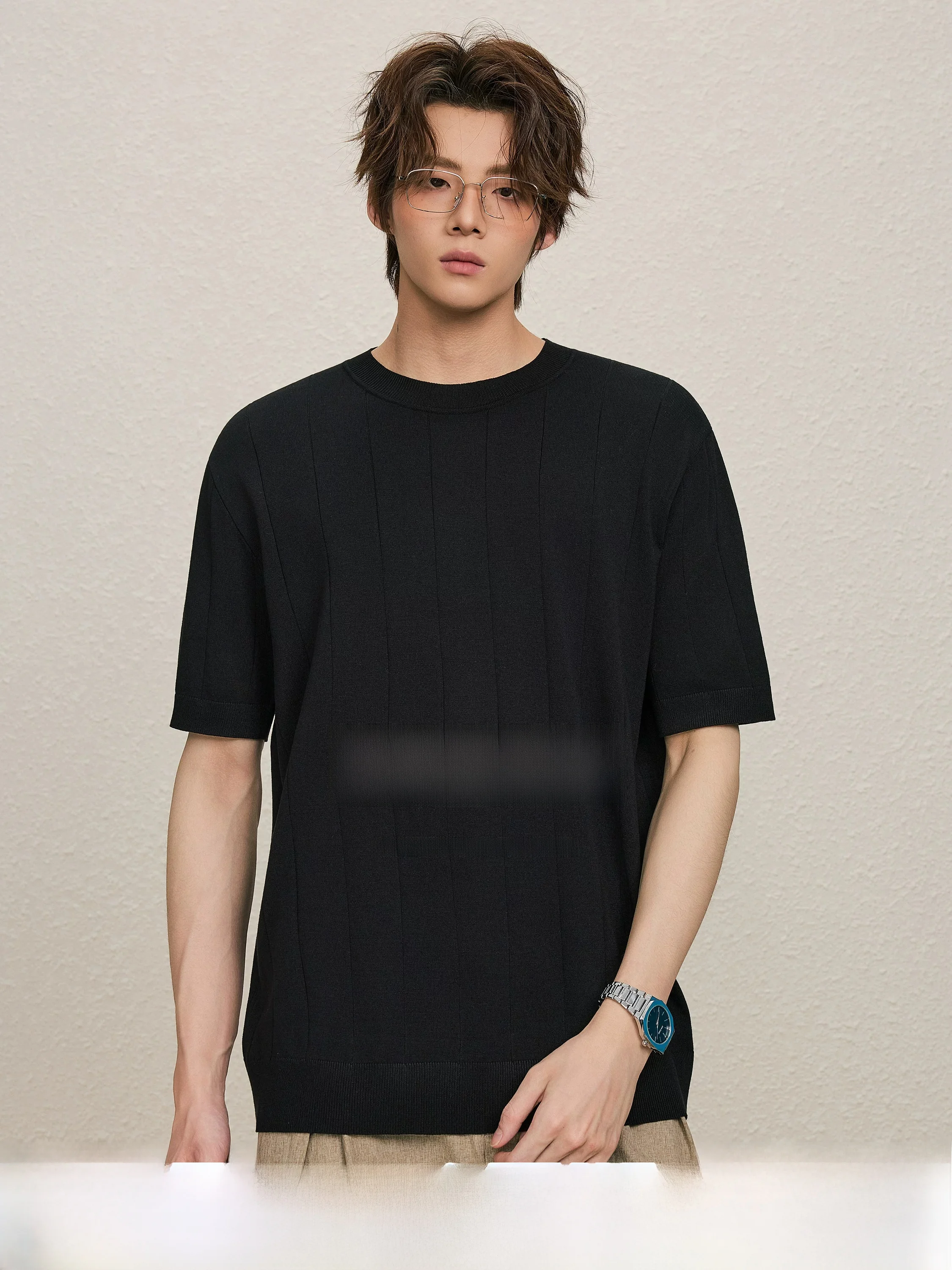 ALLIN Summer Knitted Short Sleeve T-Shirt Casual Loose Men's Fashion Brand Street Style round Neck Basic Layering Top
ALLIN Summer Knitted Short Sleeve T-Shirt Casual Loose Men's Fashion Brand Street Style round Neck Basic Layering Top
