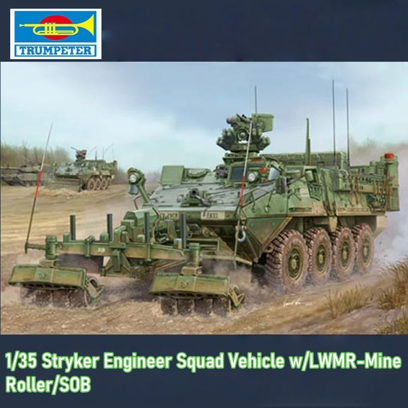 TRUMPETER 1/35 M1132 Stryker Engineer Squad Автомобиль Пластиковая сборка Пазл Модель 01574
TRUMPETER 1/35 M1132 Stryker Engineer Squad Автомобиль Пластиковая сборка Пазл Модель 01574