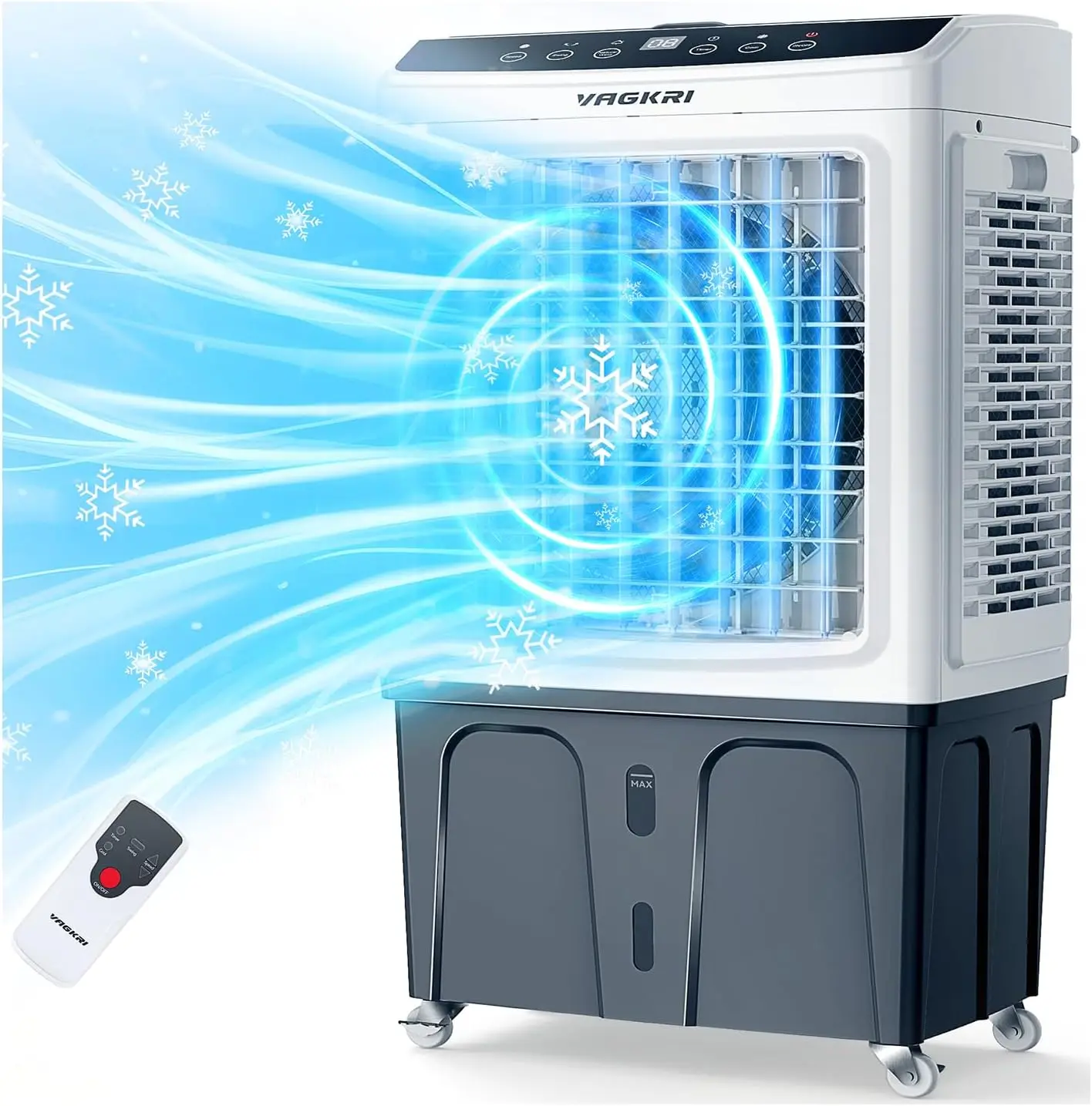 35" Evaporative Air Cooler, 2800CFM Swamp Cooler, 120°Oscillation Air Cooler with Remote Control, 24H Timer, 3 Modes & Wind
35" Evaporative Air Cooler, 2800CFM Swamp Cooler, 120°Oscillation Air Cooler with Remote Control, 24H Timer, 3 Modes & Wind