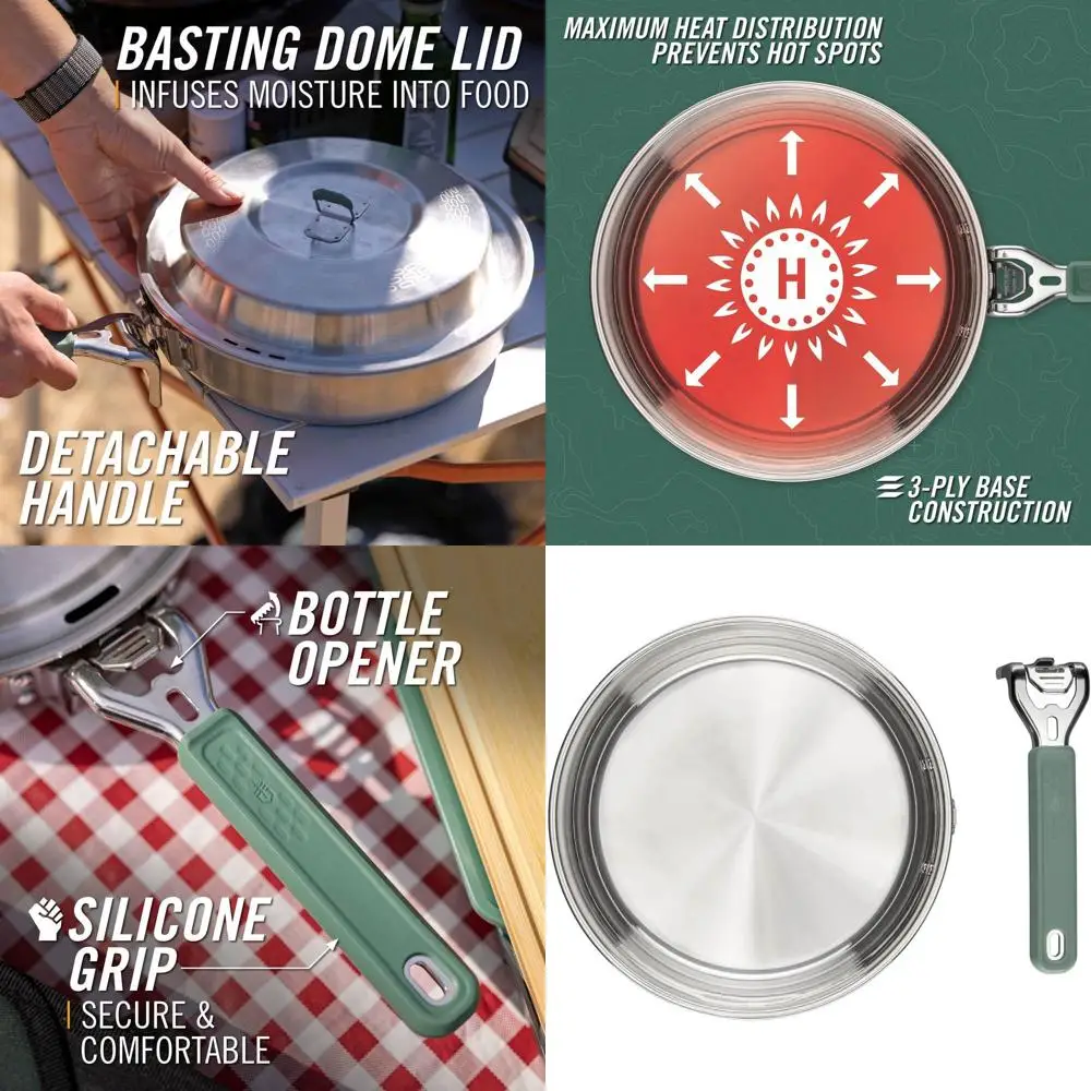 Портативная походная сковорода-сотейник — высококачественная посуда для кемпинга со съемной ручкой
Портативная походная сковорода-сотейник — высококачественная посуда для кемпинга со съемной ручкой