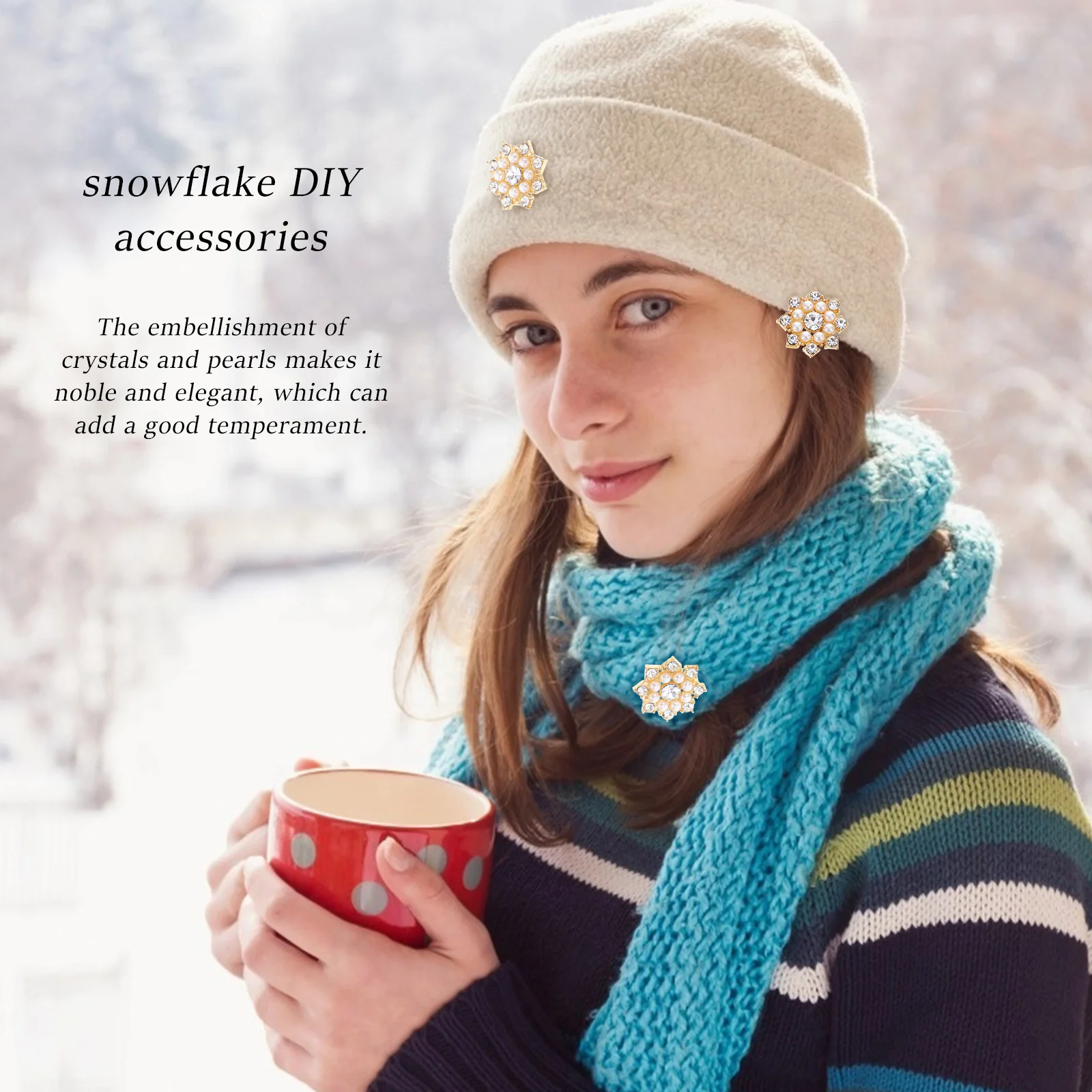 50Pcs Water Drill Pearl Accessories Creative Snowflake Design for DIY Jewelry Props Bag Chain Ear Drop Decoration Alloy Material
50Pcs Water Drill Pearl Accessories Creative Snowflake Design for DIY Jewelry Props Bag Chain Ear Drop Decoration Alloy Material