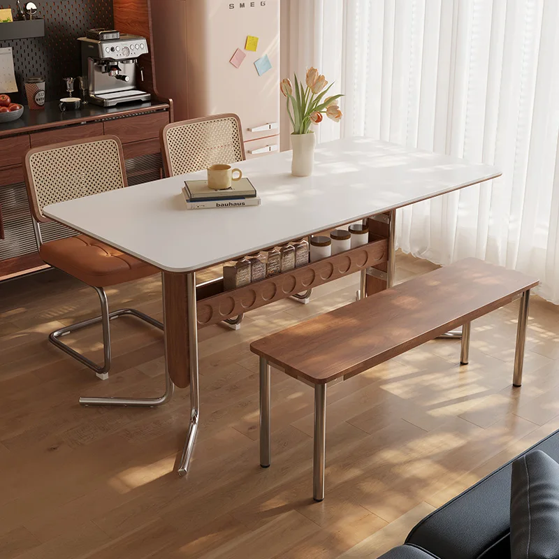 Rectangular Rock Slabs Dining Table for Apartment Modern Home Kitchen Tables with Storage Luxury Stainless Steel Legs Cafe Table
Rectangular Rock Slabs Dining Table for Apartment Modern Home Kitchen Tables with Storage Luxury Stainless Steel Legs Cafe Table