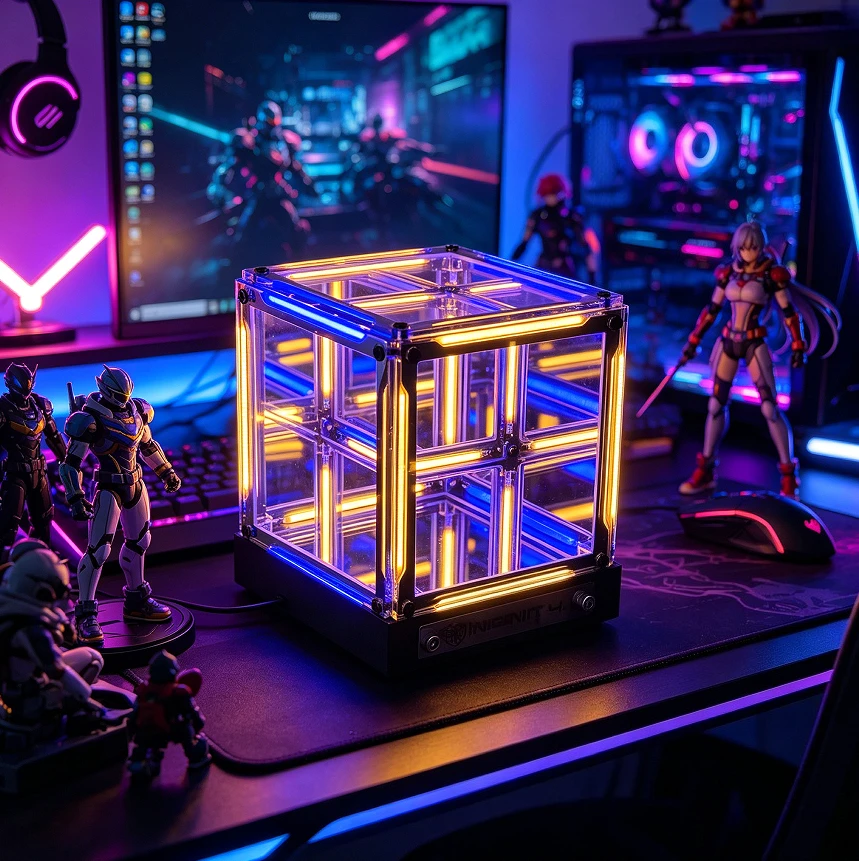 Original Desktop E-sports Ambient Light Technological Ornament, Cubic Creative Abyss Night Light
Original Desktop E-sports Ambient Light Technological Ornament, Cubic Creative Abyss Night Light